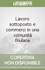 Lavoro sottoposto e commerci in una comunità friulana libro