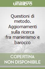 Questioni di metodo. Aggiornamenti sulla ricerca fra manierismo e barocco libro