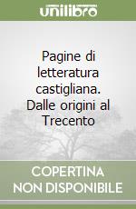 Pagine di letteratura castigliana. Dalle origini al Trecento libro