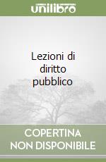 Lezioni di diritto pubblico libro