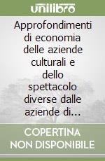 Approfondimenti di economia delle aziende culturali e dello spettacolo diverse dalle aziende di produzione libro
