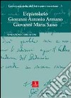 L'epistolario Giovanni Antonio Armano e Giovanni Maria Sasso libro