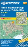 Valle Aurina. Vedrette di Ries 1:25.000 libro