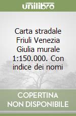 Carta stradale Friuli Venezia Giulia murale 1:150.000. Con indice dei nomi libro