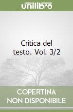 Critica del testo. Vol. 3/2 libro