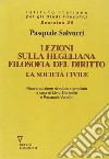 Lezione sulla hegeliana Filosofia del diritto. La società civile libro