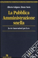 La pubblica amministrazione snella. Le tre innovazioni per la PA libro