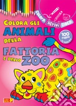 Colora gli animali della fattoria e dello zoo libro