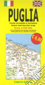 Puglia. Carta stradale e guida turistica. Con cartoguida alle spiagge del Salento 1:260.000. Ediz. italiana e inglese libro