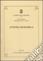 Attività di ricerca della classe di scienze matematiche, fisiche e naturali libro