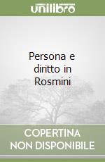 Persona e diritto in Rosmini libro