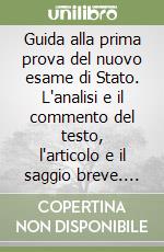 Guida alla prima prova del nuovo esame di Stato. L'analisi e il commento del testo, l'articolo e il saggio breve. Per le Scuole superiori libro