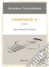 6 sonatas Op. 31. For guitar. Spartito. Con CD Audio libro