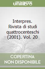 Interpres. Rivista di studi quattrocenteschi (2001). Vol. 20 libro
