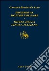 Proemio al dottor volgare-Difesa della lingua italiana libro