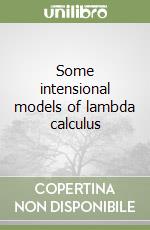 Some intensional models of lambda calculus
