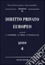 Quaderni di diritto privato europeo. Vol. 4 libro