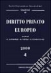 Quaderni di diritto privato europeo. Vol. 4 libro