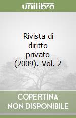 Rivista di diritto privato (2009). Vol. 2 libro