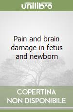 Pain and brain damage in fetus and newborn libro