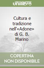 Cultura e tradizione nell'«Adone» di G. B. Marino libro