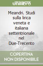 Meandri. Studi sulla lirica veneta e italiana settentrionale nel Due-Trecento libro