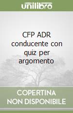 CFP ADR conducente con quiz per argomento libro