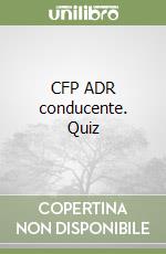 CFP ADR conducente. Quiz libro