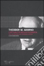 L'attualità della filosofia. Tesi all'origine del pensiero critico libro