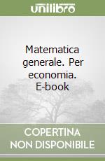 Matematica generale. Per economia. E-book