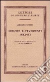 Liriche e frammenti inediti libro