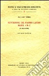 Revisione dei papiri latini Basel I B-C (P. Grynaeus) libro