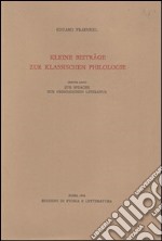 Kleine Beiträge zur Klassischen Philologie libro