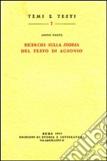 Ricerche sulla storia del testo di Ausonio