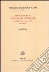 Atti pastorali di Minuccio Minucci arcivescovo di Zara (1596-1604) libro