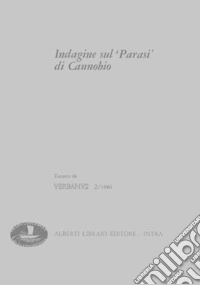 Indagine sul «Parasi» di Cannobio libro