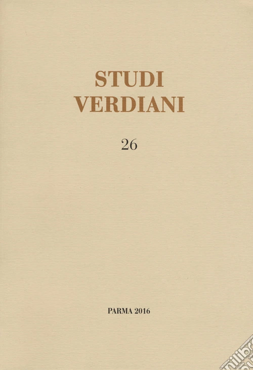 Studi verdiani. Vol. 26