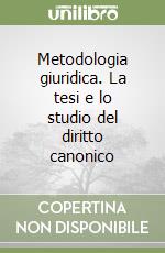 Metodologia giuridica. La tesi e lo studio del diritto canonico libro