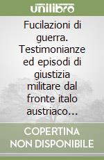 Fucilazioni di guerra. Testimonianze ed episodi di giustizia militare dal fronte italo austriaco 1915-1918 libro