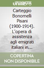 Carteggio Bonomelli Pisani (1900-1914). L'opera di assistenza agli emigrati italiani in Europa attraverso il carteggio del fondatore e del direttore dei Missionari dell'Opera libro