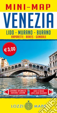 Venezia mini map. Guida e mappa tascabile della città
