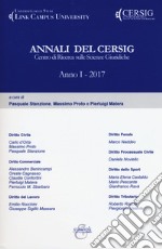 Annali del Cersig. Anno I (2017)