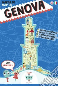 Mappa di Genova illustrata. Con adesivi. Ediz. italiana e inglese libro