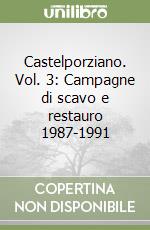 Castelporziano. Vol. 3: Campagne di scavo e restauro 1987-1991 libro