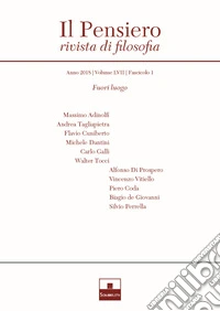 Il pensiero. Rivista di filosofia (2018). Vol. 57/1: Fuori luogo libro