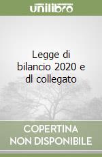 Legge di bilancio 2020 e dl collegato libro