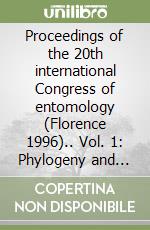 Proceedings of the 20th international Congress of entomology (Florence 1996).. Vol. 1: Phylogeny and classification of caraboidea libro