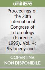 Proceedings of the 20th international Congress of Entomology (Florence 1996). Vol. 4: Phylogeny and evolution of subterranean and endogean cholevidae (Leiodidae Cholevinae)