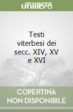 Testi viterbesi dei secc. XIV, XV e XVI libro