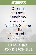 Oronimi bellunesi. Quaderno scientifico. Vol. 10: Gruppo delle Marmarole, versante sud libro